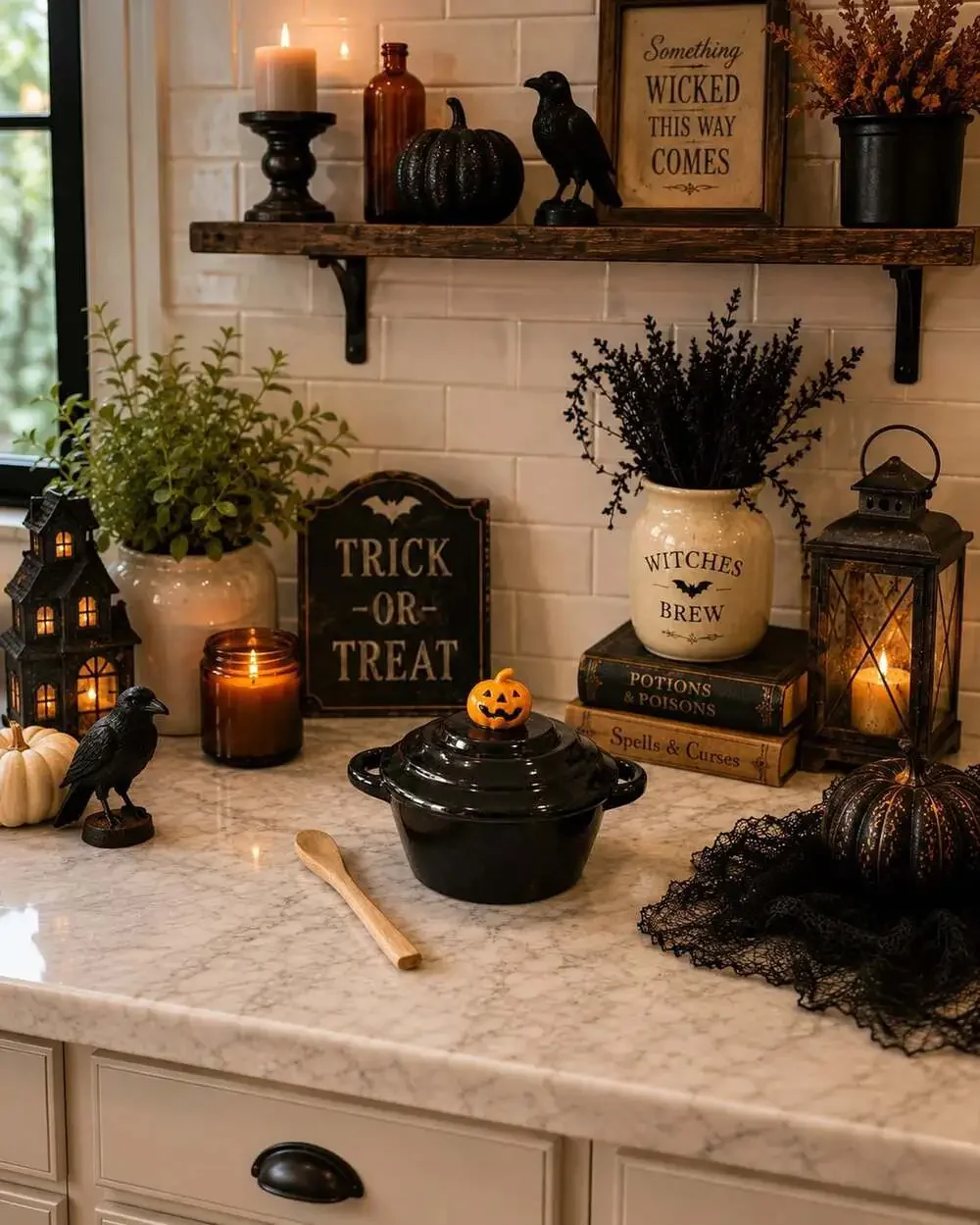 New Black Halloween Pumpkin Mini Baker W/ Spreader Party BBQ Kitchen